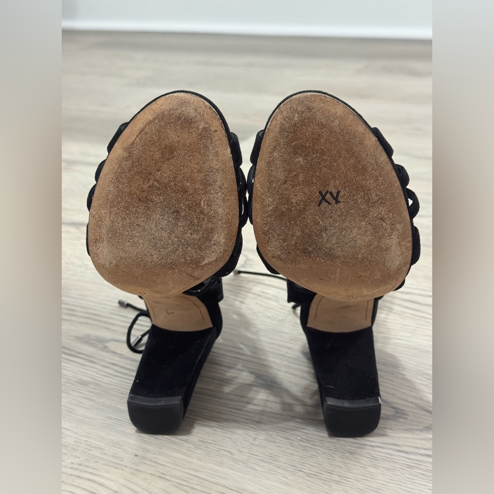 Alexandre Birman Loretta Black Suede Cutout Block Heels Size 41 /11 US $995 EUC - Picture 11 of 15